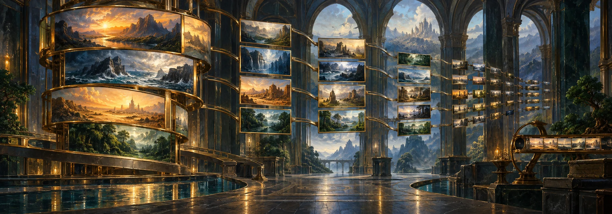 A naturalist oil painting representing mapping images to narrative.